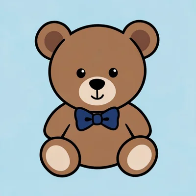 Brown teddy bear with bow