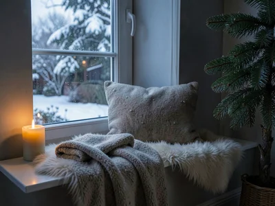 Window Seat Overlooking Snow