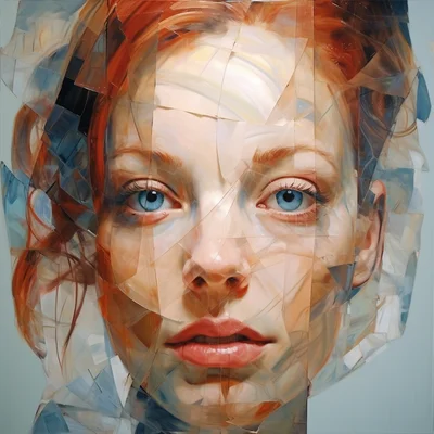 Painting portrait by Jenny Saville. barbie
