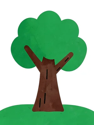 Simple tree with green leaves