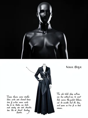 Dress on mannequin, top half photographed, bottom half fashion illustration with