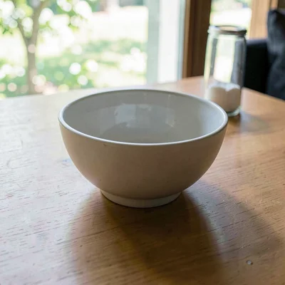 Bowl on empty table