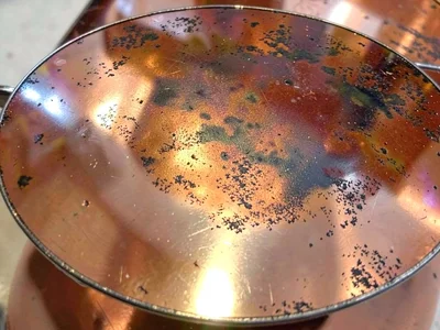Copper cooling with oxidation colors