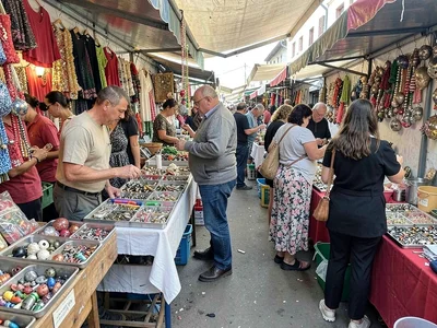Flea market browsing