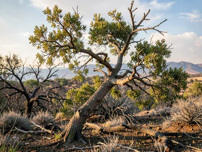 Resilience narrative visible in single recovering tree