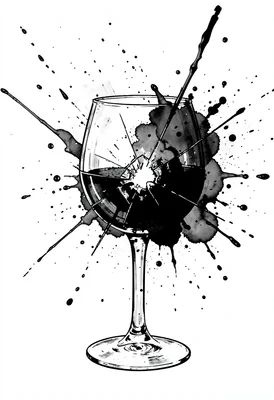 Shattering glass splatter