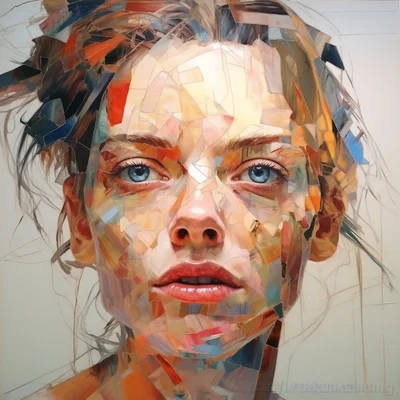 Painting portrait by Jenny Saville. lisa simpson