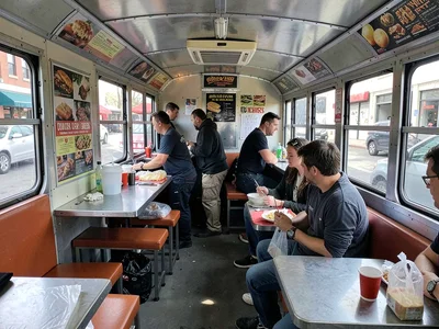 Food truck interior chaos