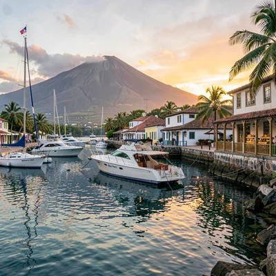 French Caribbean fusion in Guadeloupe, Marina at Bas-du-Fort, yachts moored, Fre