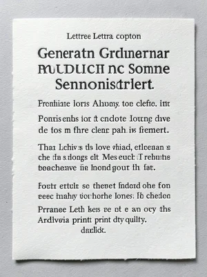 Letterpress graduation announcement on thick cotton paper, deep impression, form