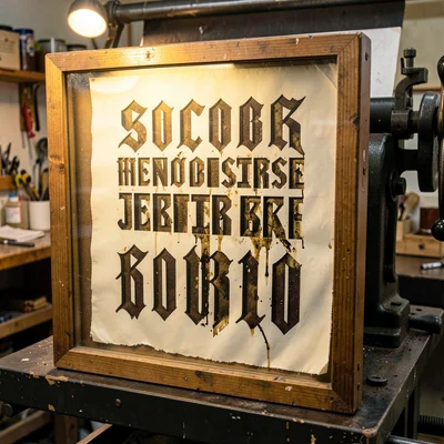 Wood Type Display Case