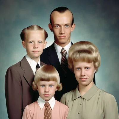 Awkwardfamilyphotos.com suburban kids with long foreh