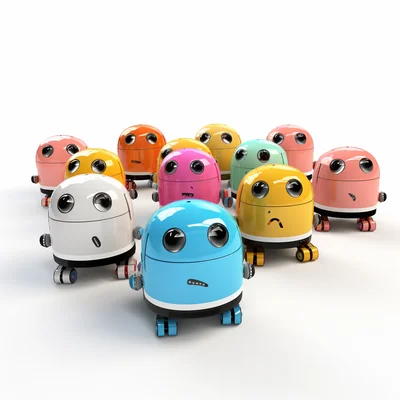 Subject Group of robot chatbot AIs Location Clean whi