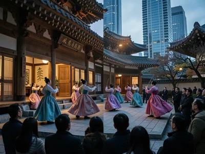 Korean drum performance at palace
