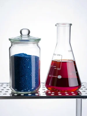 Desiccator Jar Cobalt Silica Gel Chrome Shelf