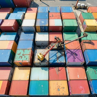 Container Top Grid Overhead Abstract Noon