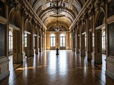 Palace hallway perspective