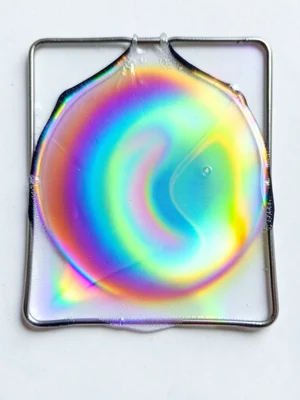 Soap film on a square wire frame, rectangular membrane with gravity drainage cre
