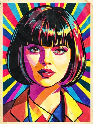 Mod sixties geometric bob