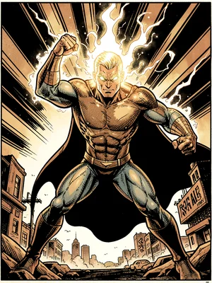 Telepathic hero with glowing eyes