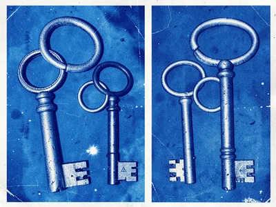Antique key collection