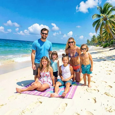 Beach vacation family
