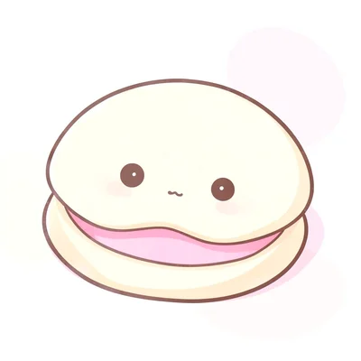 Kawaii shy cream puff