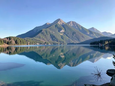 Lake reflection mountain
