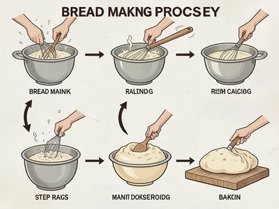 Bread making process diagram