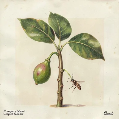 Indian Fig Branch with Fig Wasp