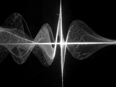 Sound wave visible as density pulse in air