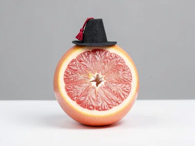 Grapefruit in Red Fez