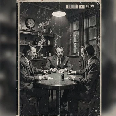 A poker game in smoky room