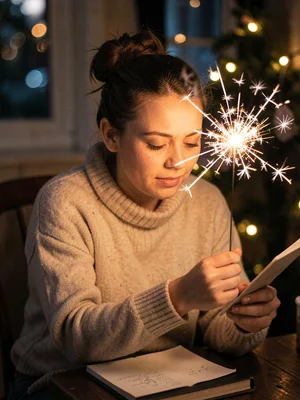 Sparkler portrait writing