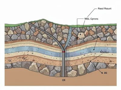 Oil field geological cross-section