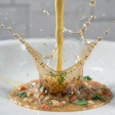 Splashing liquid food