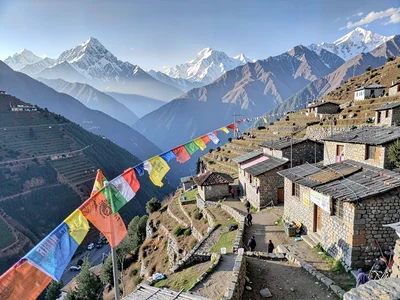 Mountain village terraces