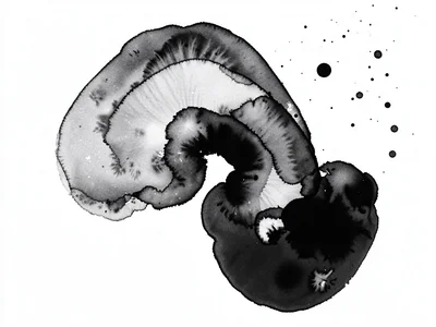 Ink in current showing flow direction