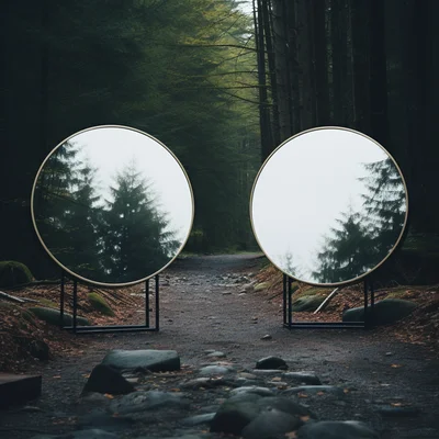 Photo. Infinite Loop Using two mirrors facing each ot