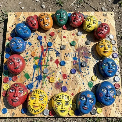 Painted Rock Garden Border
