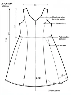 A-line dress princess seams
