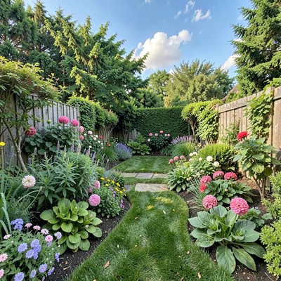 Garden view composed