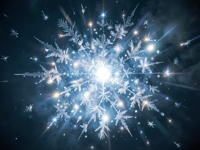 Diamond dust creating brilliant optical effects