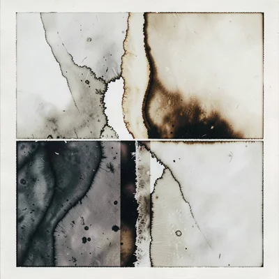 A double-resist chemigram — two separate resist applications, overlapping chemic