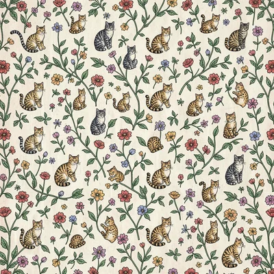 Conversational cats flowers tiny