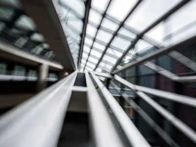 Architectural blur creating structure pattern