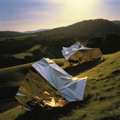 Land Art Photo by Andy Goldsworthy Gleaming origami s