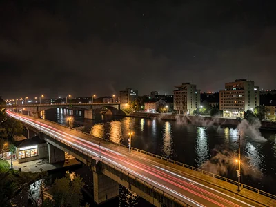 Brankov bridge at night