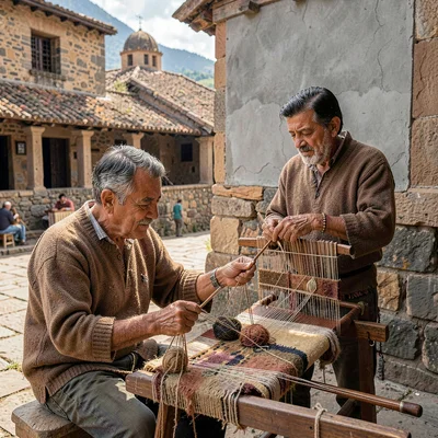Cusco Inca-colonial interface, stone empire dialogue, Hands weaving alpaca texti