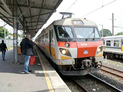 Train arriving at platform